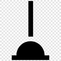 plunger, bathroom plunger, plunger suction, plunger cup icon svg