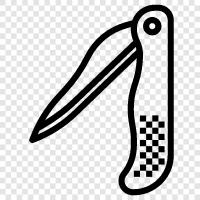 pocket knife, blade, folding knife, sheath icon svg