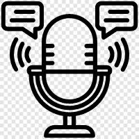 podcast, voice over, interview, recording icon svg