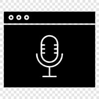 podcast, audio podcast, audio show, online show ikon svg