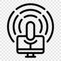 podcast, audio podcast, audio streaming, online streaming icon svg