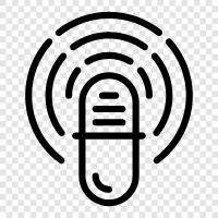 podcasting, podcasting equipment, podcasting tips, podcasting software icon svg