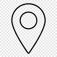 Point of Interest, Location, City, State icon svg