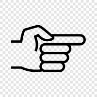 Zeiger, Zeigefinger, Hand, Unterarm symbol