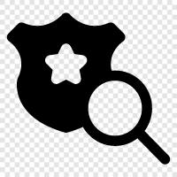 police, detective, forensics, search icon svg