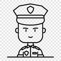 Police, Law Enforcement, Uniform, Badge icon svg
