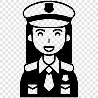 police officer, policewoman, policestate, law enforcement icon svg