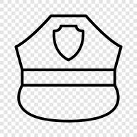 police officer, police force, police officer hat, police officer uniform icon svg