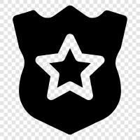 Polizist, Offizier, Strafverfolgung, Sheriff symbol