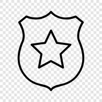 Polizeioffizier, Strafverfolgung, Abzeichen, Uniform symbol