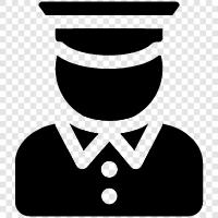 police officer, officer, detective, policewoman icon svg