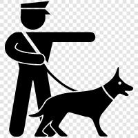 Police with K9, Police with Bear, Police with RC Dog, Police with Guard Dog icon svg