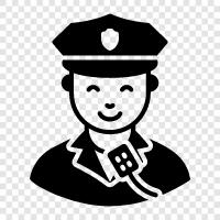 policeman, law enforcement, security guard, prison guard icon svg