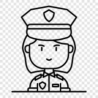 policewoman, policemans, policewomen, law enforcement Значок svg