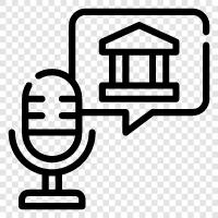 politics podcast, policy podcast, news podcast, commentary podcast icon svg