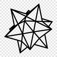 polyhedron, dodecahedron, triacontahedron, stellated dodecahedron icon svg