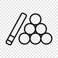 pool, table, cue, balls icon svg