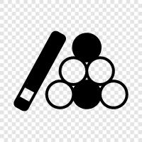 pool, table, balls, cue icon svg