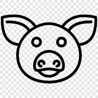 pork, bacon, ham, sausage icon svg