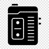 portable cassette player, tape player, audio cassette, audio player icon svg