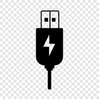 portable charger, iPhone charger, Android charger, USB charge icon svg