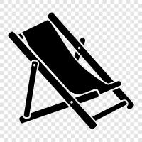 Portable, Portable Deck Chair, Sunscreen, Beach Chair icon svg