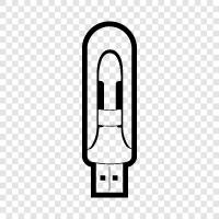 portable hard drive, USB flash drive, memory stick, thumb drive icon svg