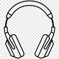 portable headphones, inear headphones, overthe-ear headphones, Headphones icon svg