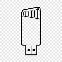 portable storage, USB flash drive, external hard drive, portable icon svg