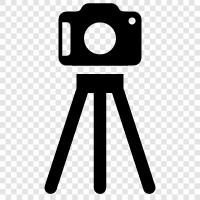 portable tripod, camera support, camera stand, camera grip icon svg