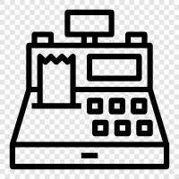 POS, cash register, register, check out icon svg