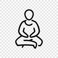 poses, breathing, meditation, calming icon svg