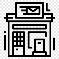 postal service, mail, delivery, package icon svg