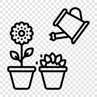Topf, Gartentopf, Pflanzentopfboden, Topfmischung symbol