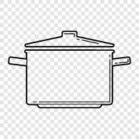 pot, frying pan, pan, kitchen icon svg