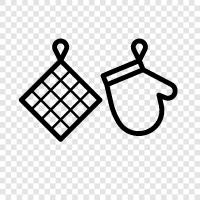 potholder kit, potholders, oven mitt, pot icon svg