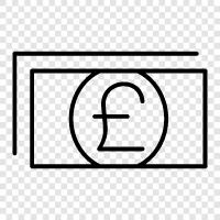 pound, sterling, currency, British icon svg