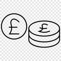 pound, coins, currency, Britannia icon svg