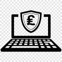 pound laptop security, pound lappy security, laptop security, pound security icon svg