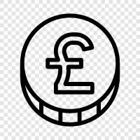 pound sterling, British pound, currency, paper money icon svg