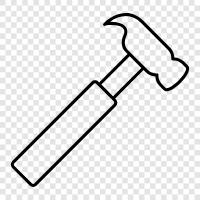 pounding, demolition, construction, Hammer icon svg