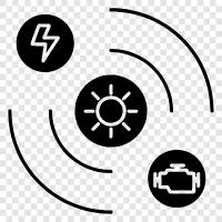 Strom, Solar, Wind, Wasser symbol