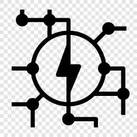 Strom, Netz, Stromnetz, Solarenergie symbol