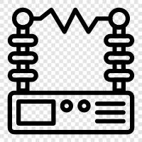 power, electrons, volts, amps icon svg