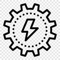 power system, electrical system, energy infrastructure, power grid icon svg