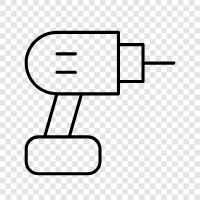 elektrikli el aletleri, sondaj, inşaat, ev geliştirme ikon svg