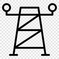 power tower, electric power, electric company, electrical company icon svg