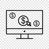 PPC, pay per click, pay per impression, pay per click campaign icon svg