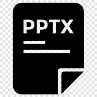 Презентация на pptx, загрузка на pptx, преобразователь на pptx, файл на pptx Значок svg