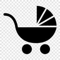 pram, pushchair, stroller, baby carriage icon svg